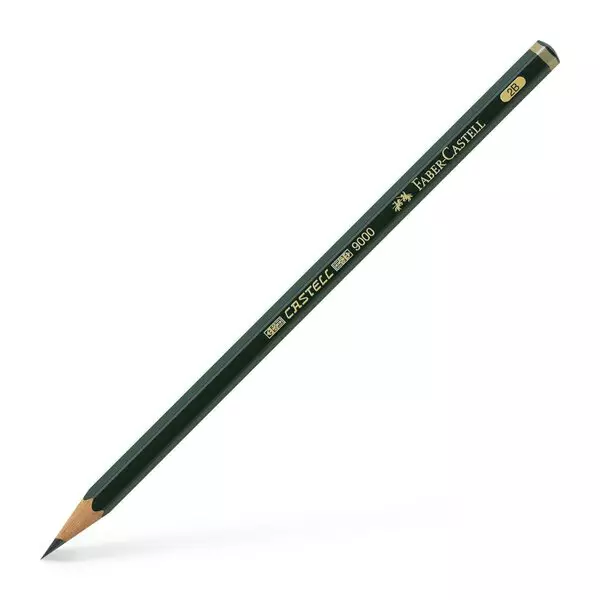Faber-Castell Bleistift Castell 9000 2B - dunkelgrün