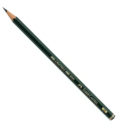 Faber-Castell Bleistift Castell 9000 3B - dunkelgrün