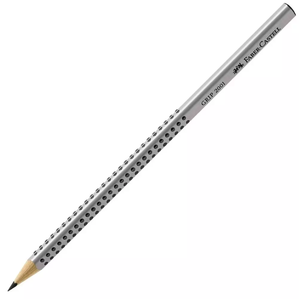 Faber-Castell Bleistift GRIP 2001 HB - Silbergrau