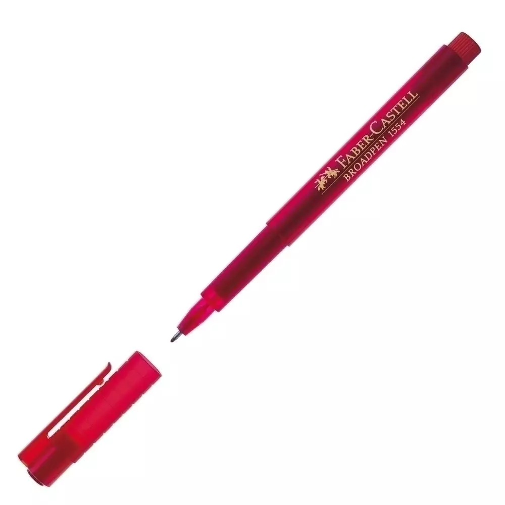 Faber-Castell Fineliner BROADPEN 1554 rot