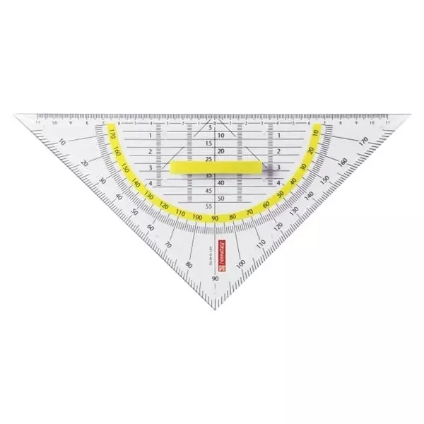 Geometrie-Dreieck 22cm Griff klar