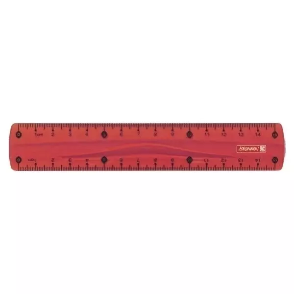 Lineal 15cm red