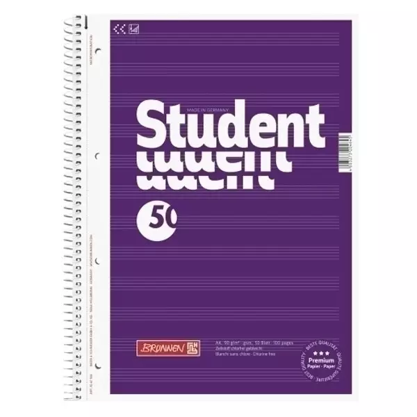 Collegeblock Brunnen A4 Noten 50Bl