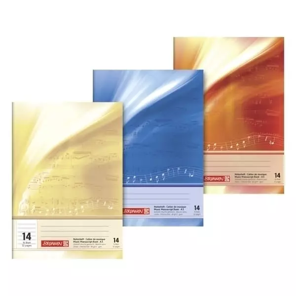 Notenheft A5quer Star Lin14 8Bl