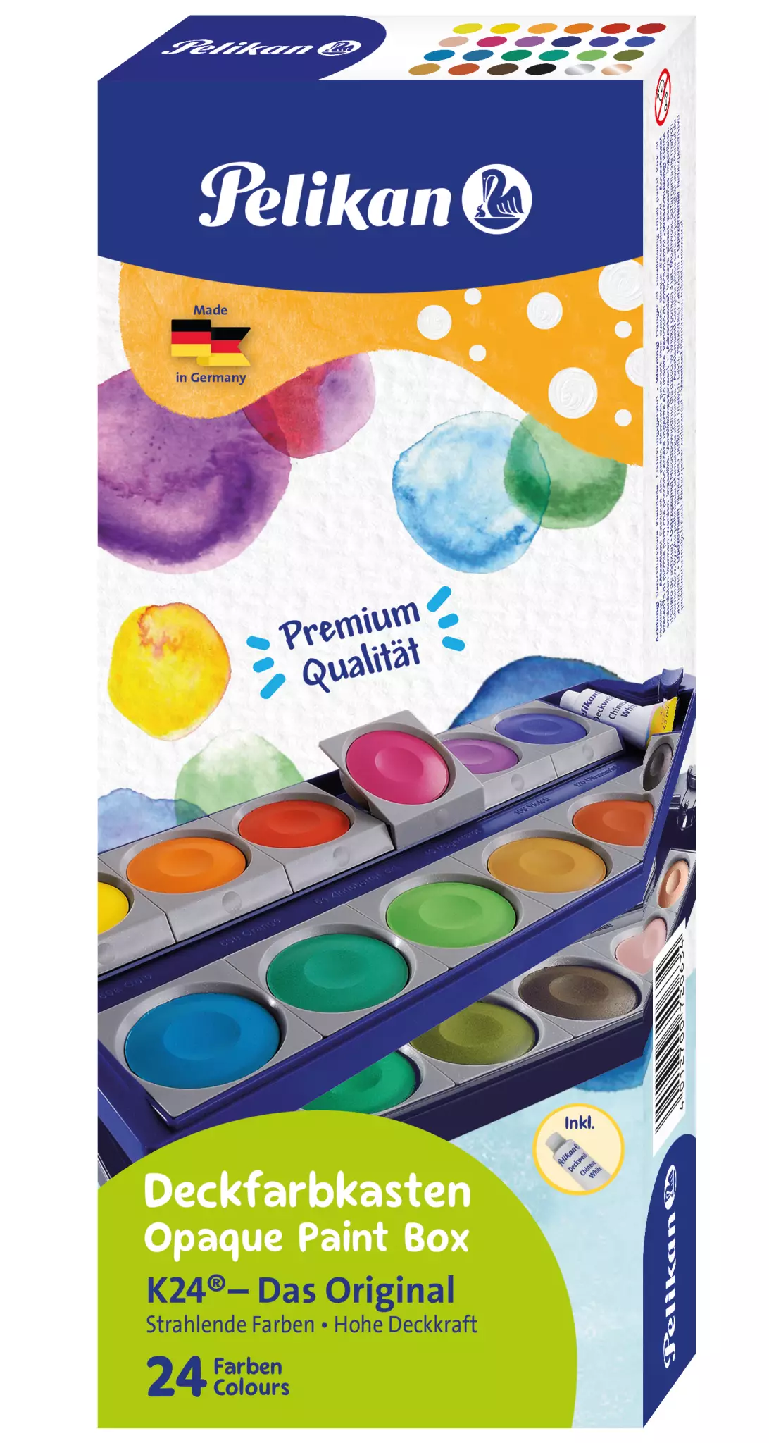 Pelikan Deckfarbkasten 735K/24 - 24 Farben + 1 Deckweiß