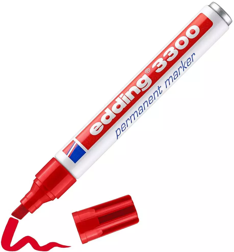 Edding 3300 Permanentmarker - nachfüllbar, 1 - 5 mm, rot