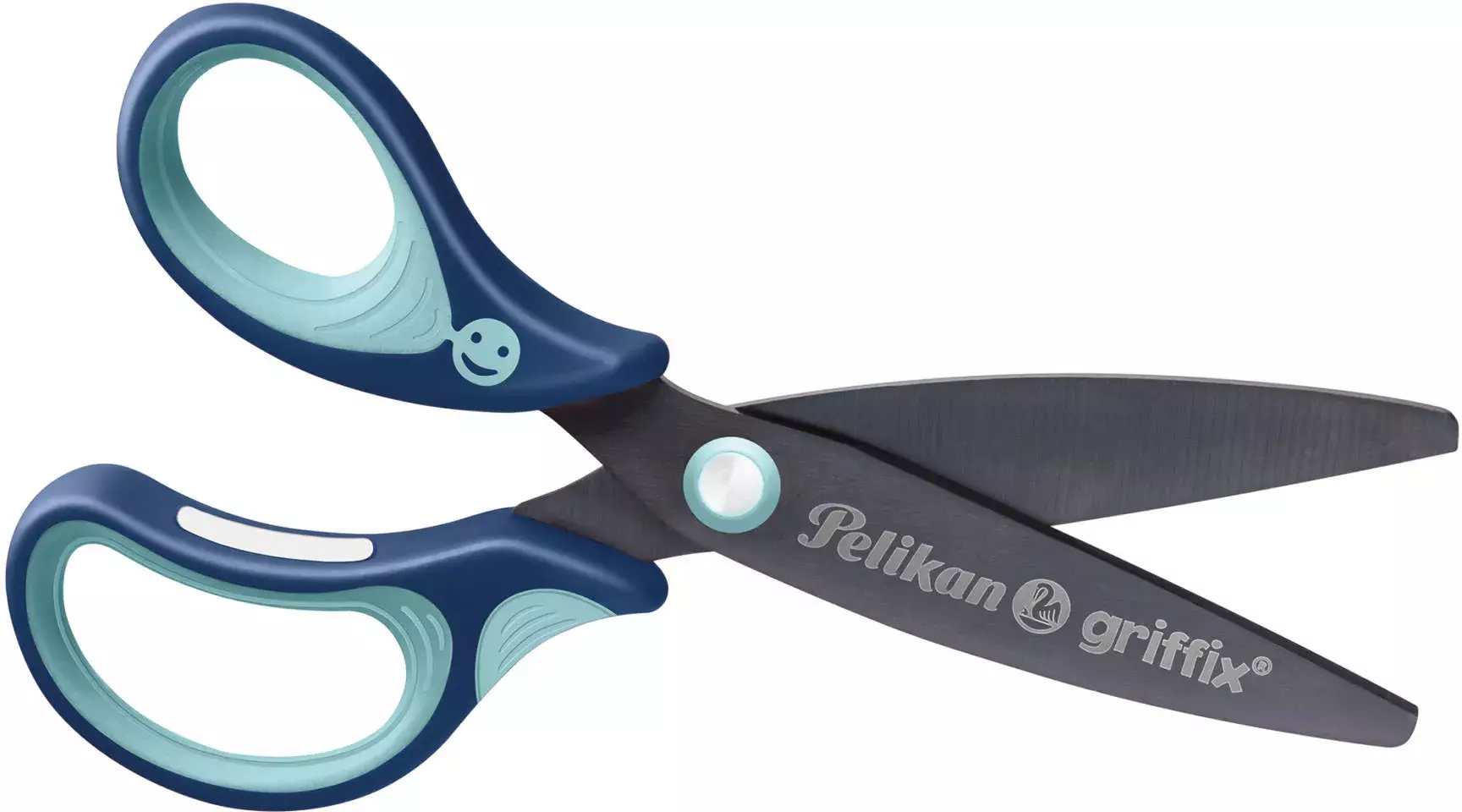 Pelikan griffix® Schulschere - 13cm - rund - inkl. Namenssticker - Linkshänder