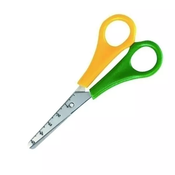 Schulschere Bastelschere WESTCOTT - 13cm - Linkshänder- gelb/grün