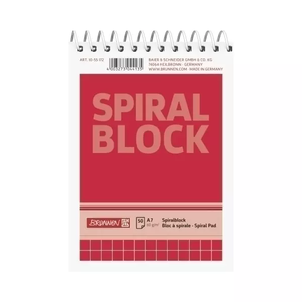 Spiralnotizblock A7 kar 50Bl