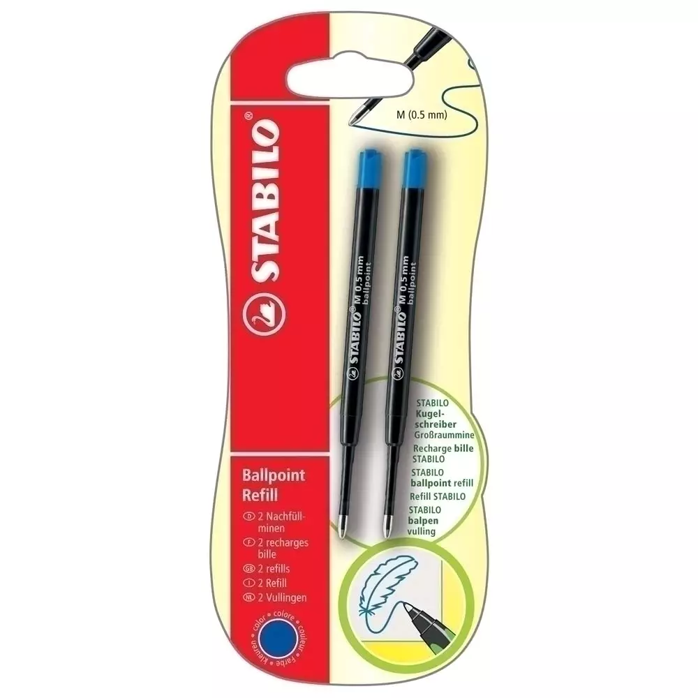 STABILO ballpoint refill blau 2er Blister