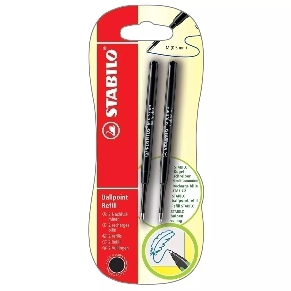 STABILO ballpoint refill schwarz 2er Blister