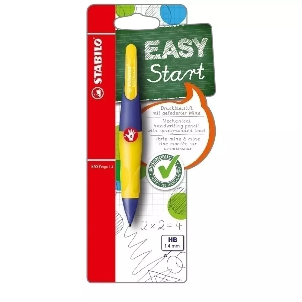 STABILO EASYergo 1,4 Start R violett/gelb Blister