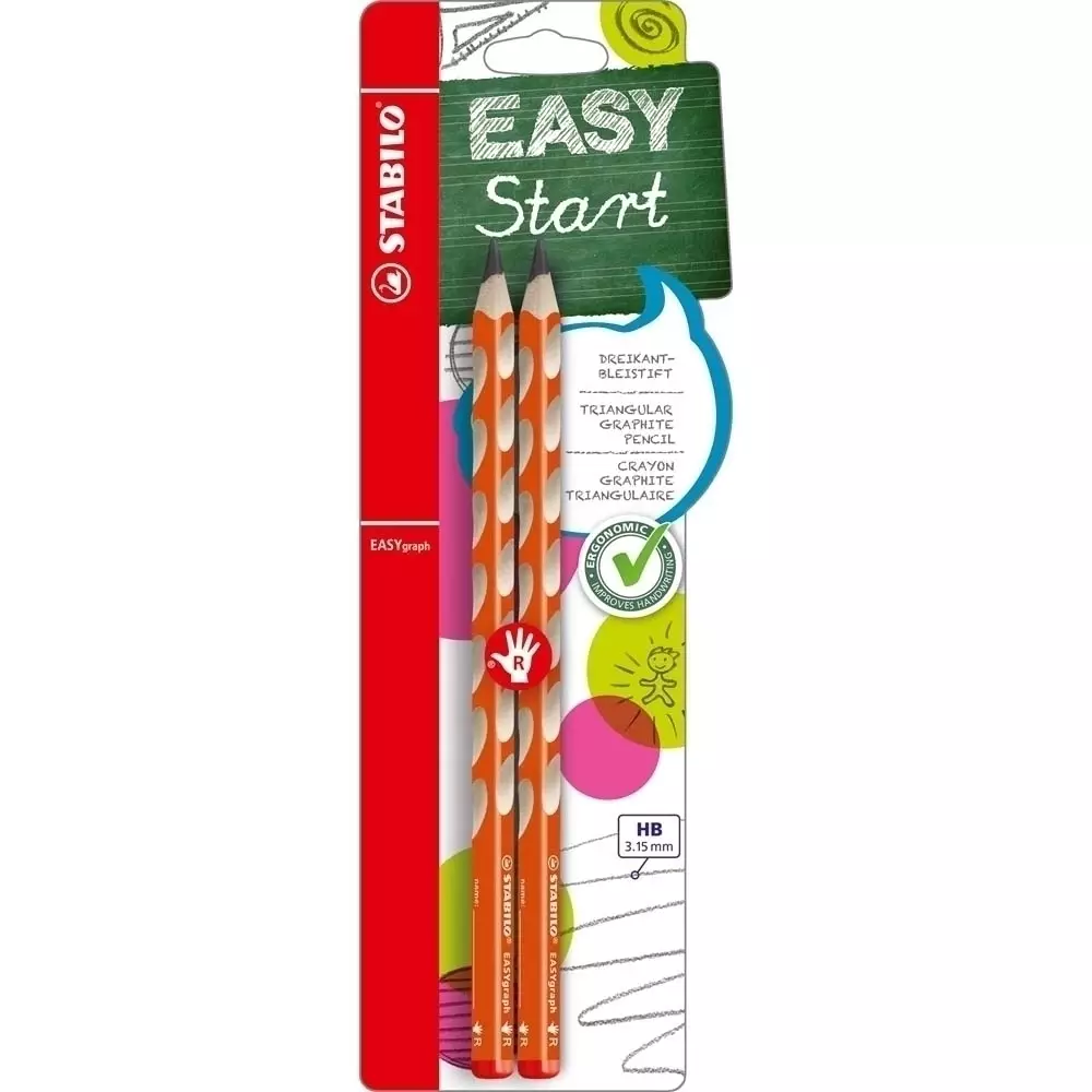 STABILO EASYgraph HB orange R 2er BL