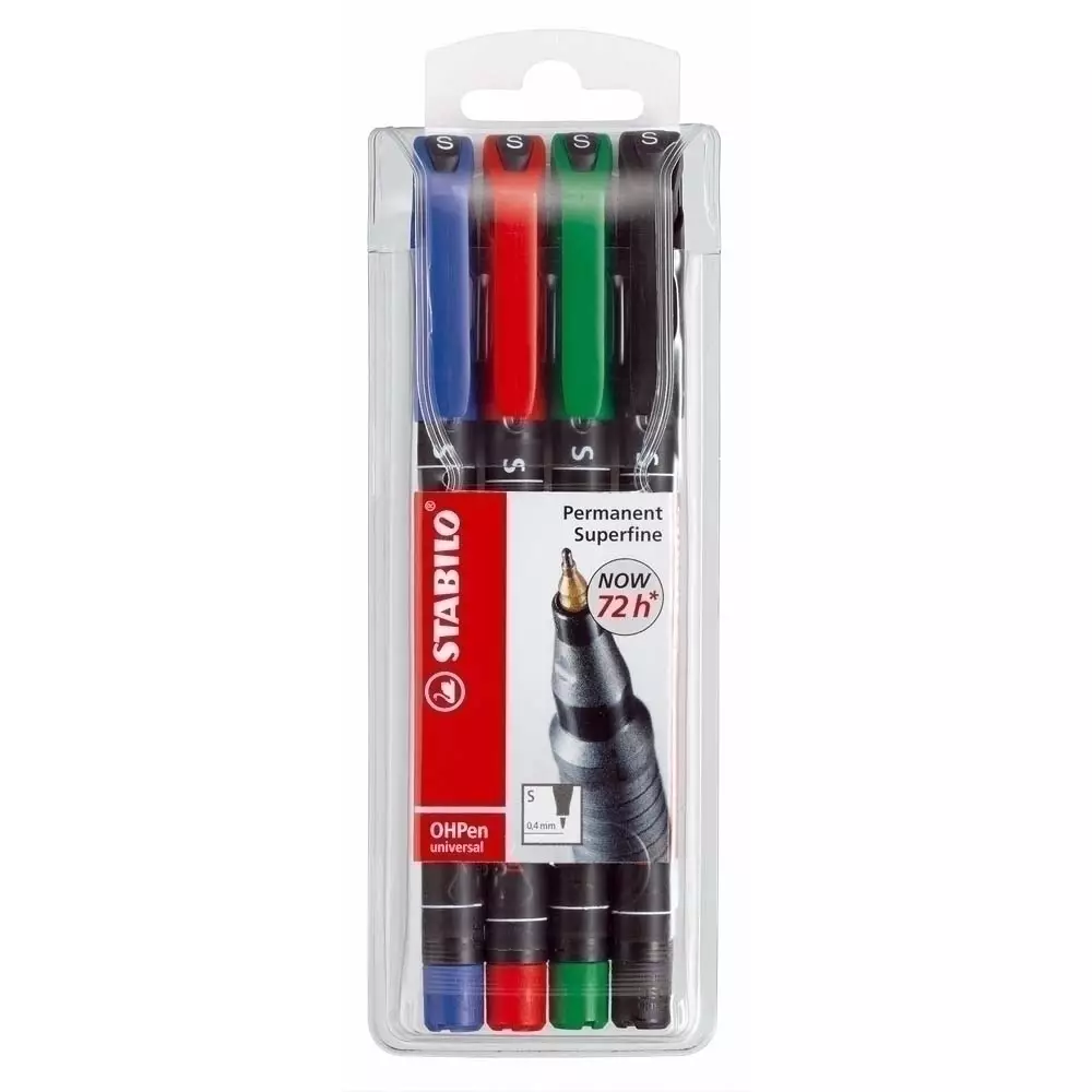 STABILO OHPen Folienschreiber permanent superfein 4er Etui