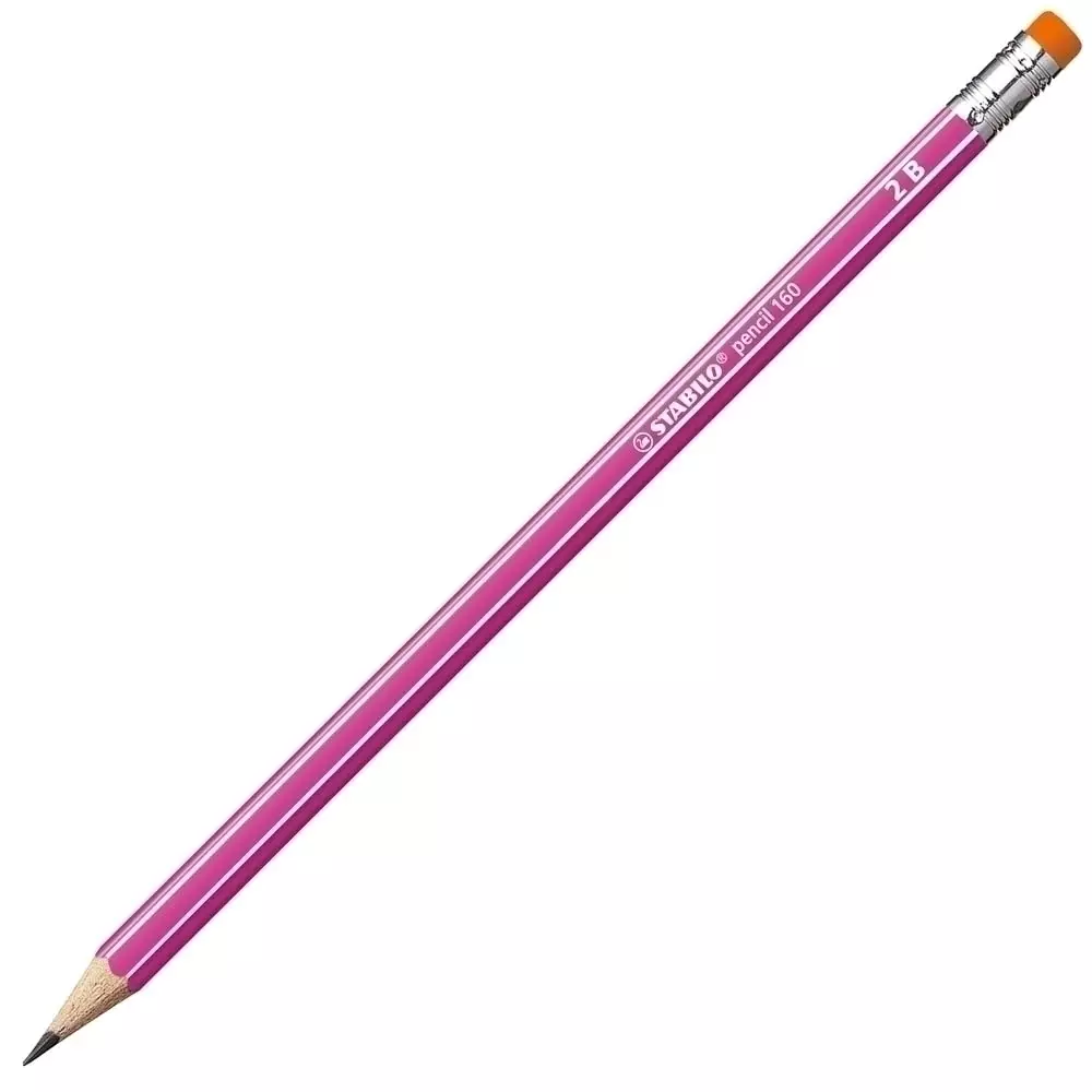 STABILO pencil 160 pink 2B Gummikapsel