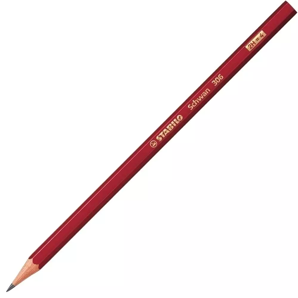 STABILO Swano 306 Härte 2H Bleistift rot