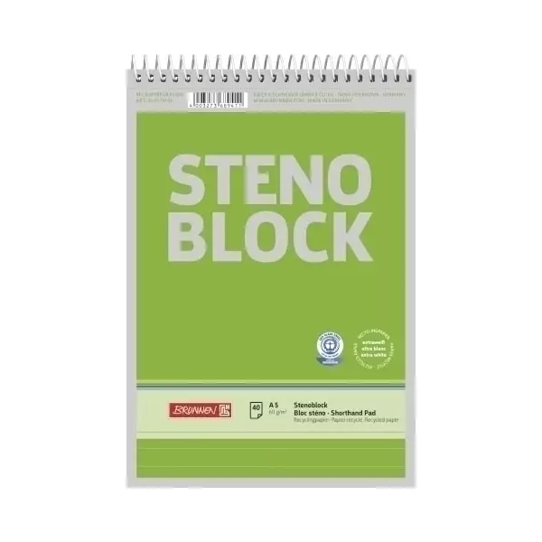 Stenoblock A5 40Bl Bl. Engel