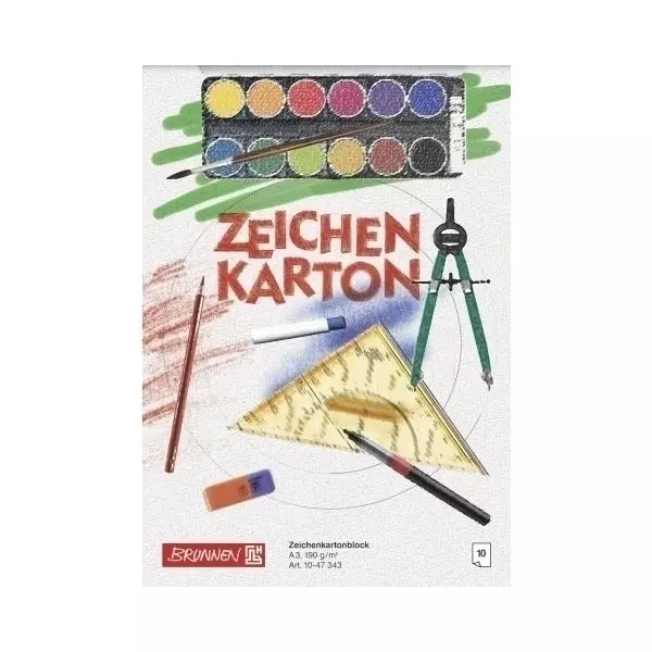 Zeichenkartonblock A3 190g 10Bl