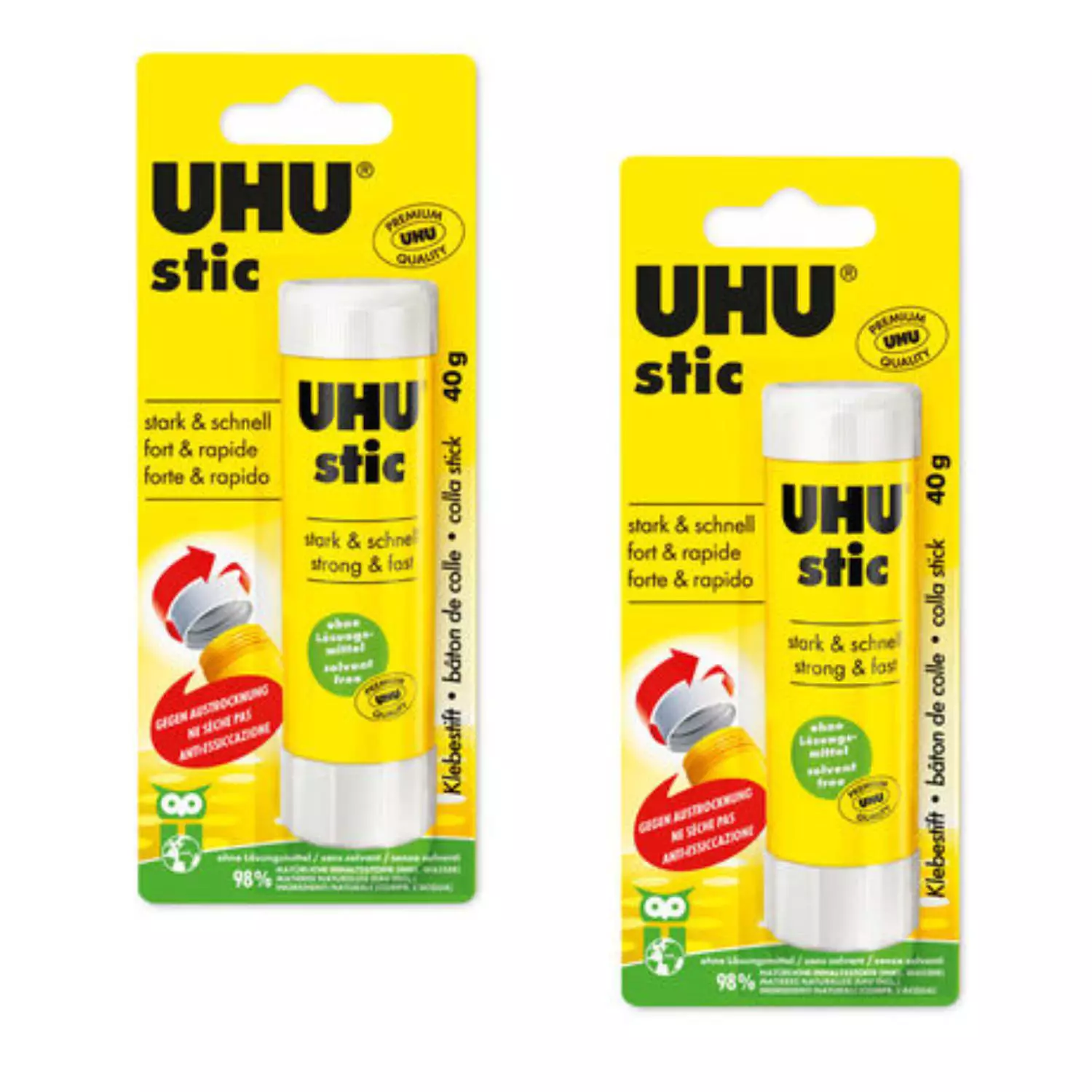UHU Klebestift Doppelpack, 2x 40 g