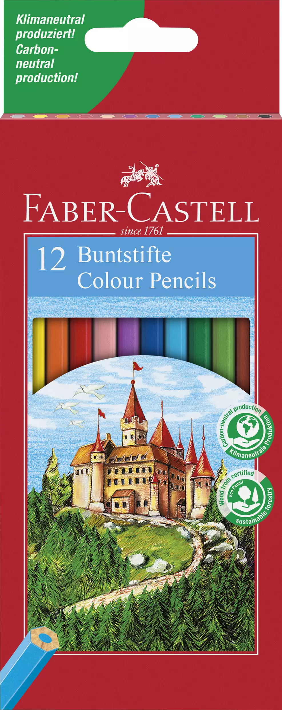 Faber-Castell Farbstifte CASTLE - 12 Farben sortiert, Kartonetui