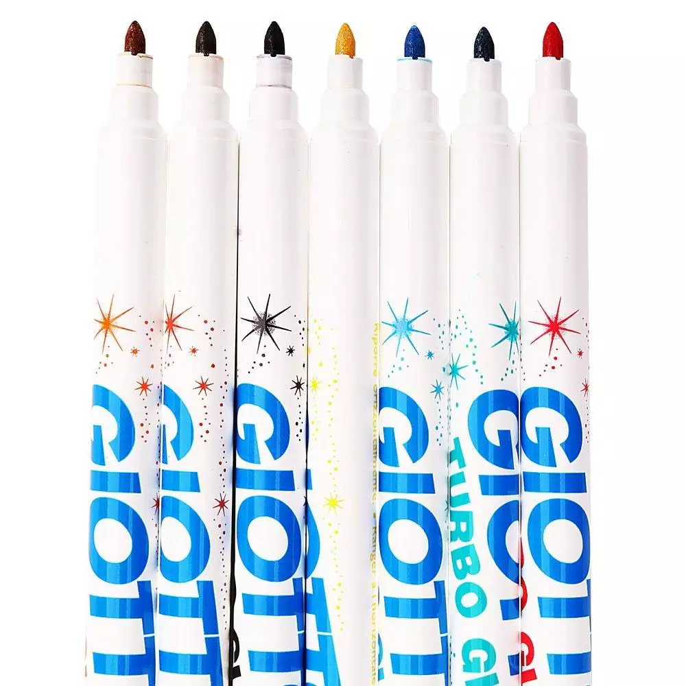 Giotto Faserschreiber Turbo Glitter - 8 Farben sortiert