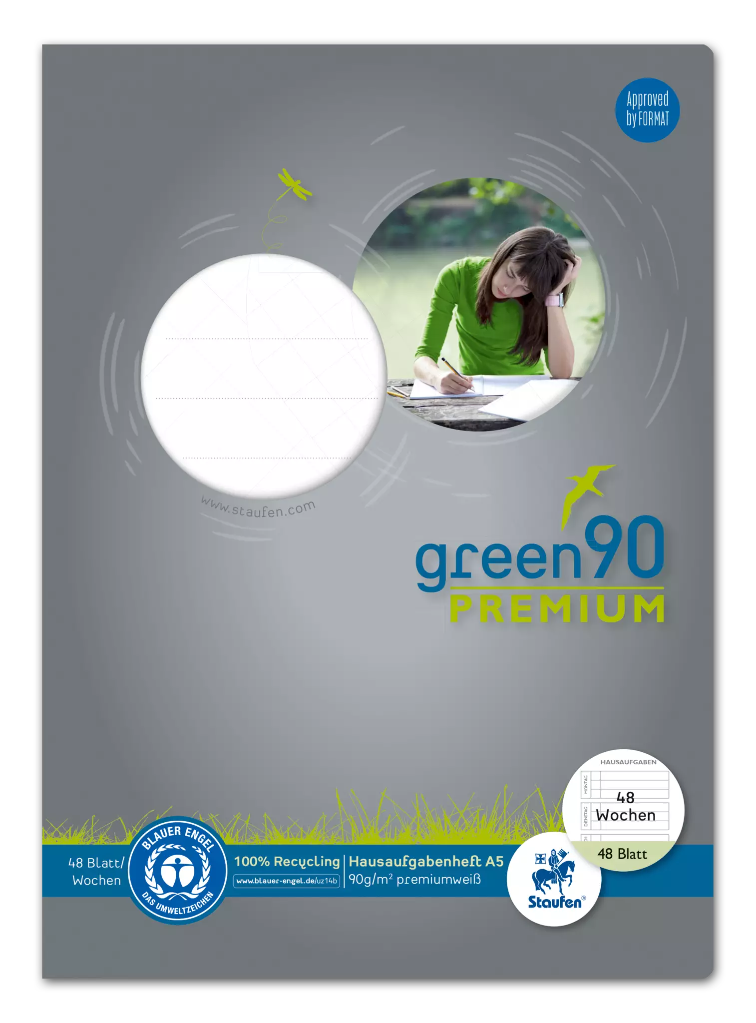STAUFEN GREEN Hausaufgabenheft A5 48 Blatt