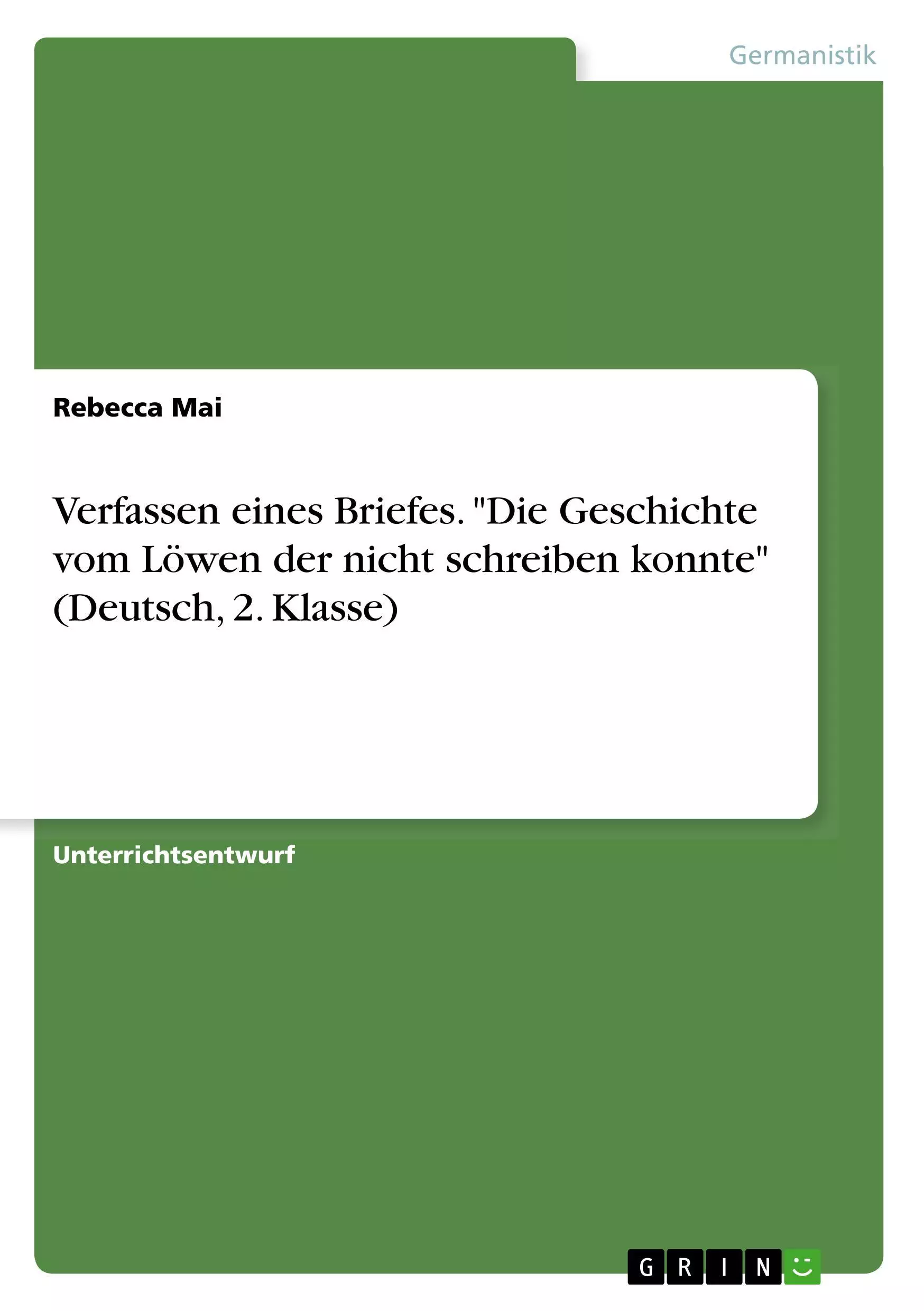 Verfassen eines Briefes. 