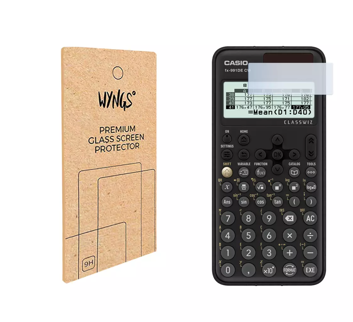 WYNGS Displayschutzfolie zum Casio FX-991DE CW ClassWiz