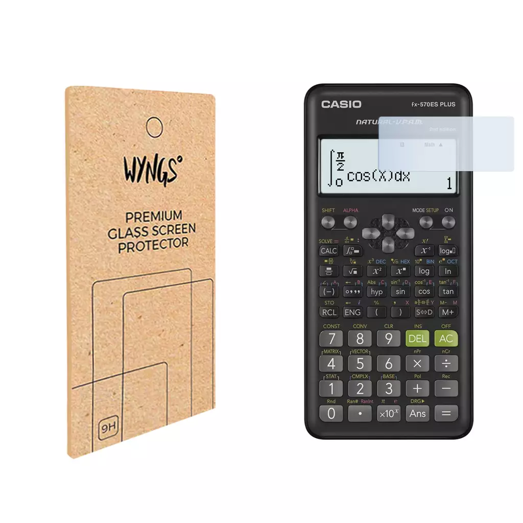 WYNGS Displayschutzfolie zum Taschenrechner Casio FX 570 ES Plus 2nd Edition