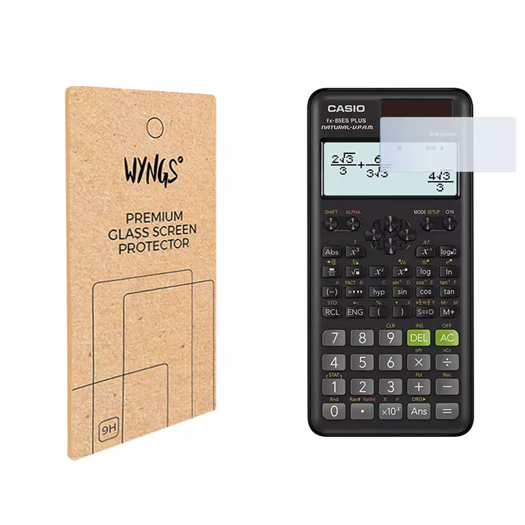 WYNGS Displayschutzfolie zum Taschenrechner Casio FX 85 ES Plus 2nd Edition