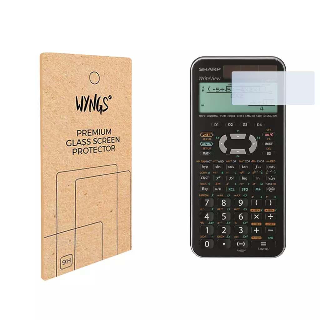 WYNGS Displayschutzfolie zum Taschenrechner Sharp EL W506X