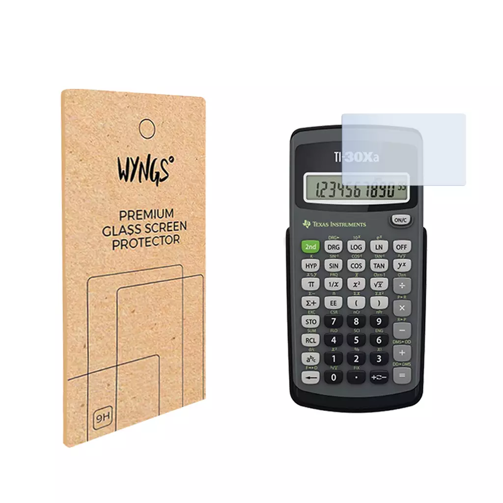 WYNGS Displayschutzfolie zum Taschenrechner TI 30 XA