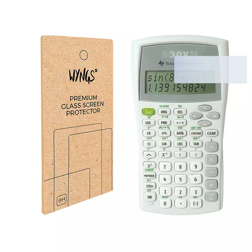 WYNGS Displayschutzfolie zum Taschenrechner TI 30 XIIB