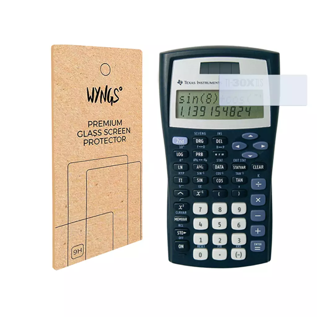 WYNGS Displayschutzfolie zum Taschenrechner TI 30 XIIS