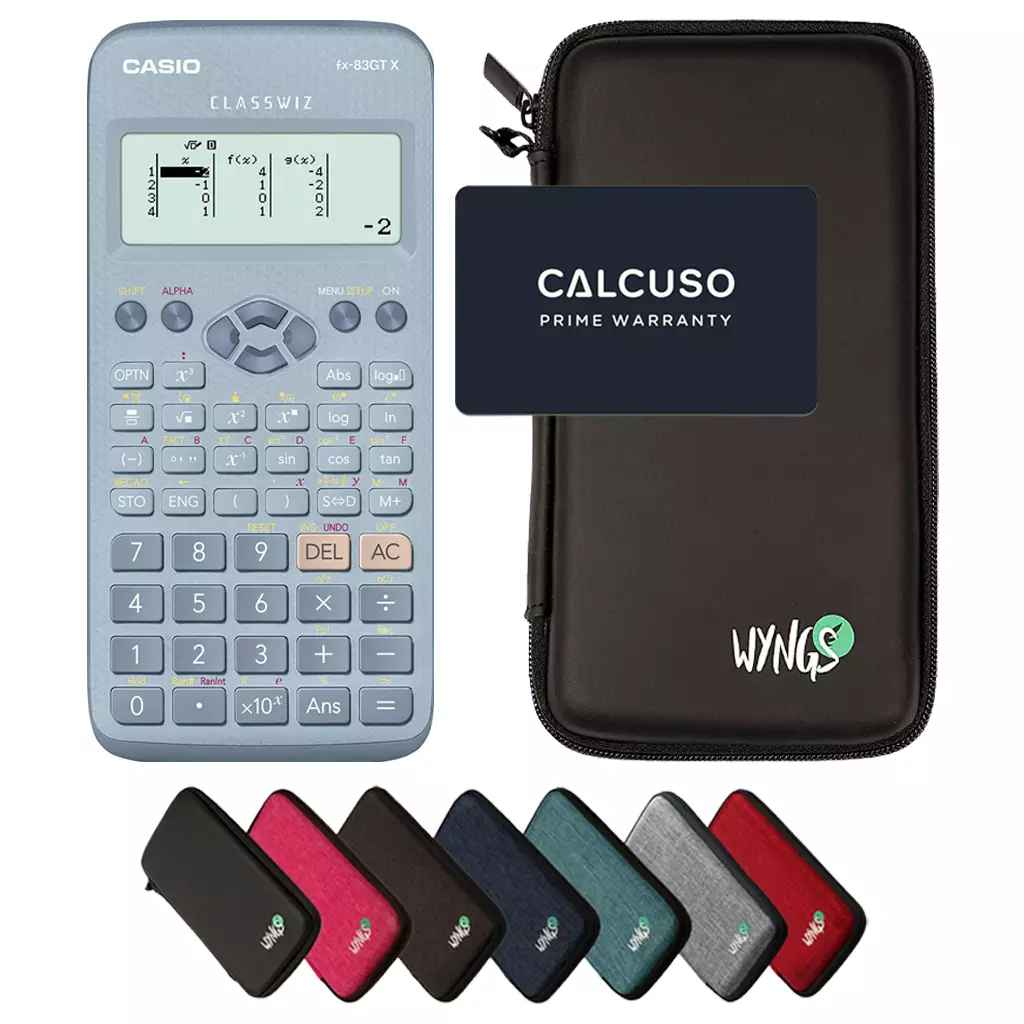 CALCUSO Sparpaket mit Taschenrechner Casio FX-83GT X blau