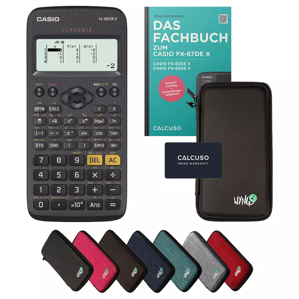 ﻿CALCUSO Standardpaket mit Taschenrechner Casio FX-82DE X ClassWiz