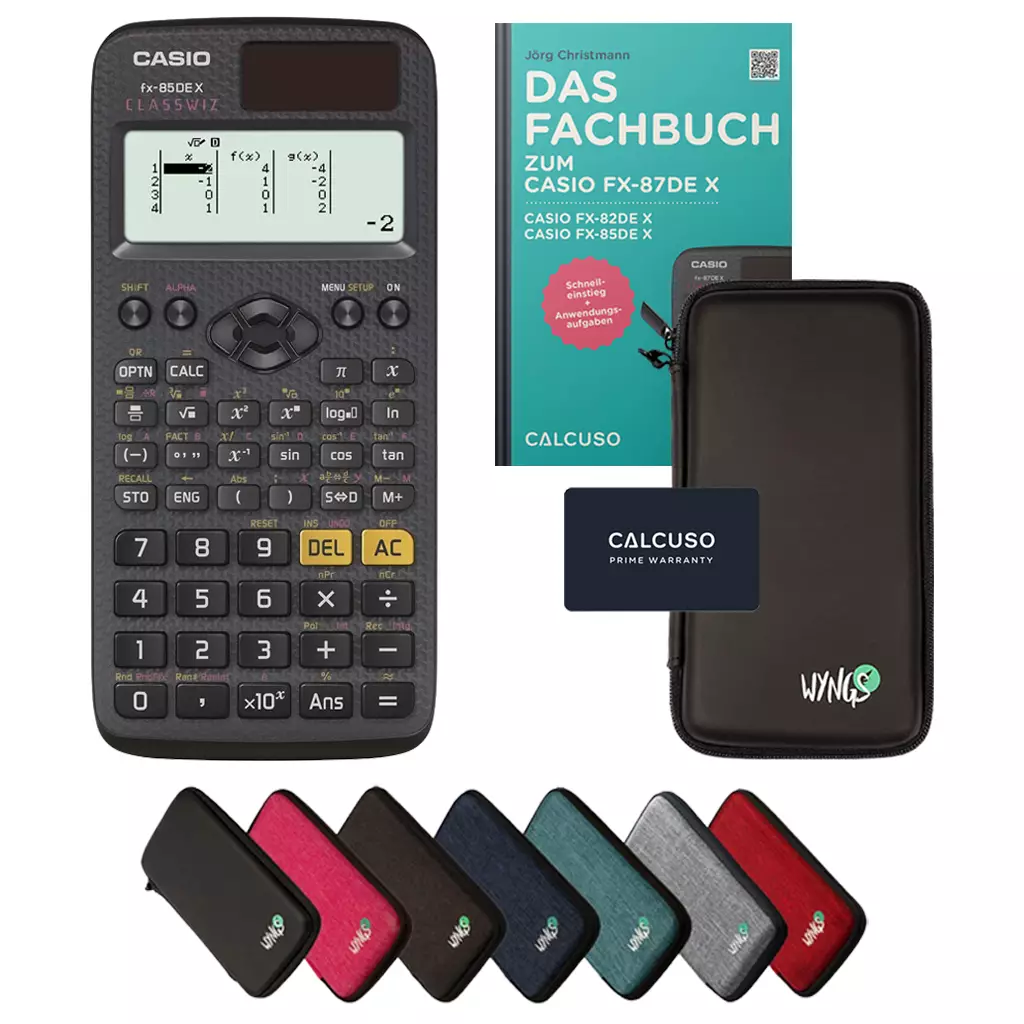 ﻿CALCUSO Standardpaket mit Taschenrechner Casio FX-85DE X ClassWiz