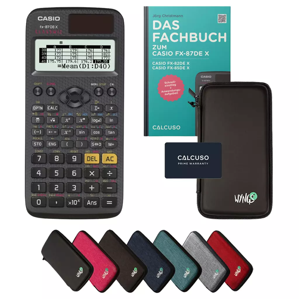 ﻿CALCUSO Standardpaket mit Taschenrechner Casio FX-87DE X ClassWiz