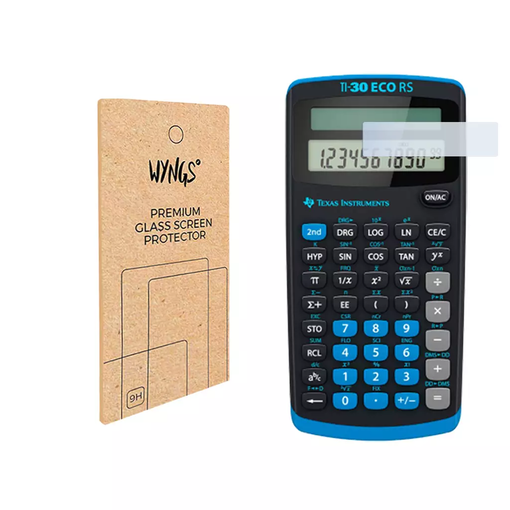 WYNGS Displayschutzfolie zum Taschenrechner TI-30 ECO RS