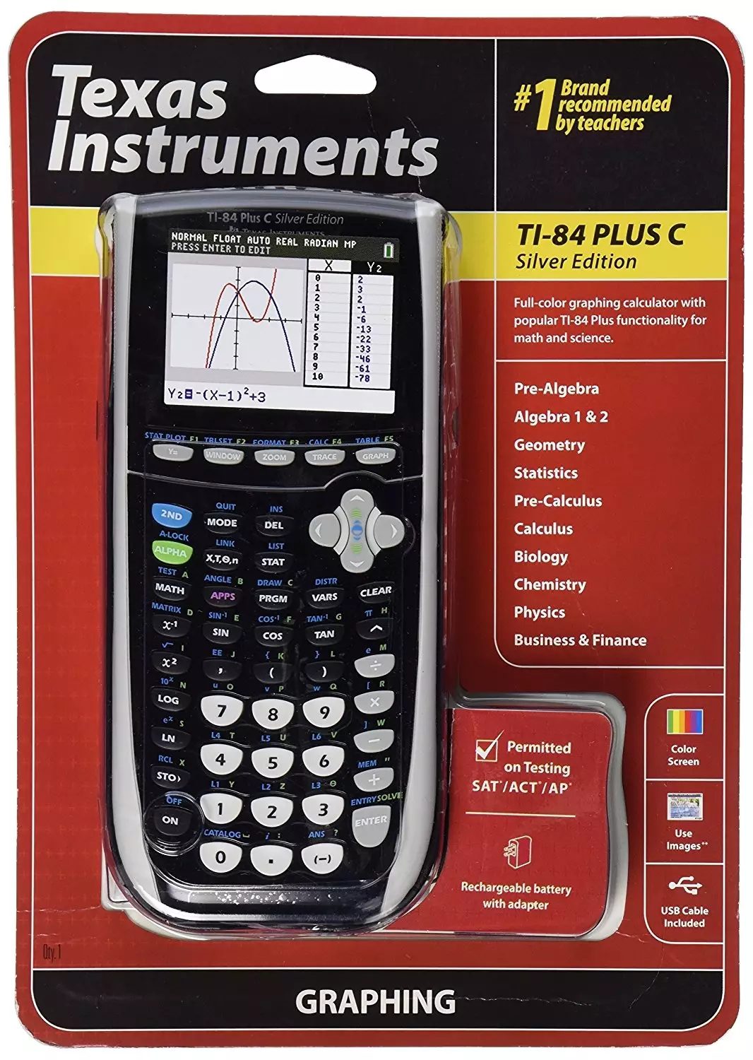 TI-84 Plus C Silver Edition (Amazon Listing)
