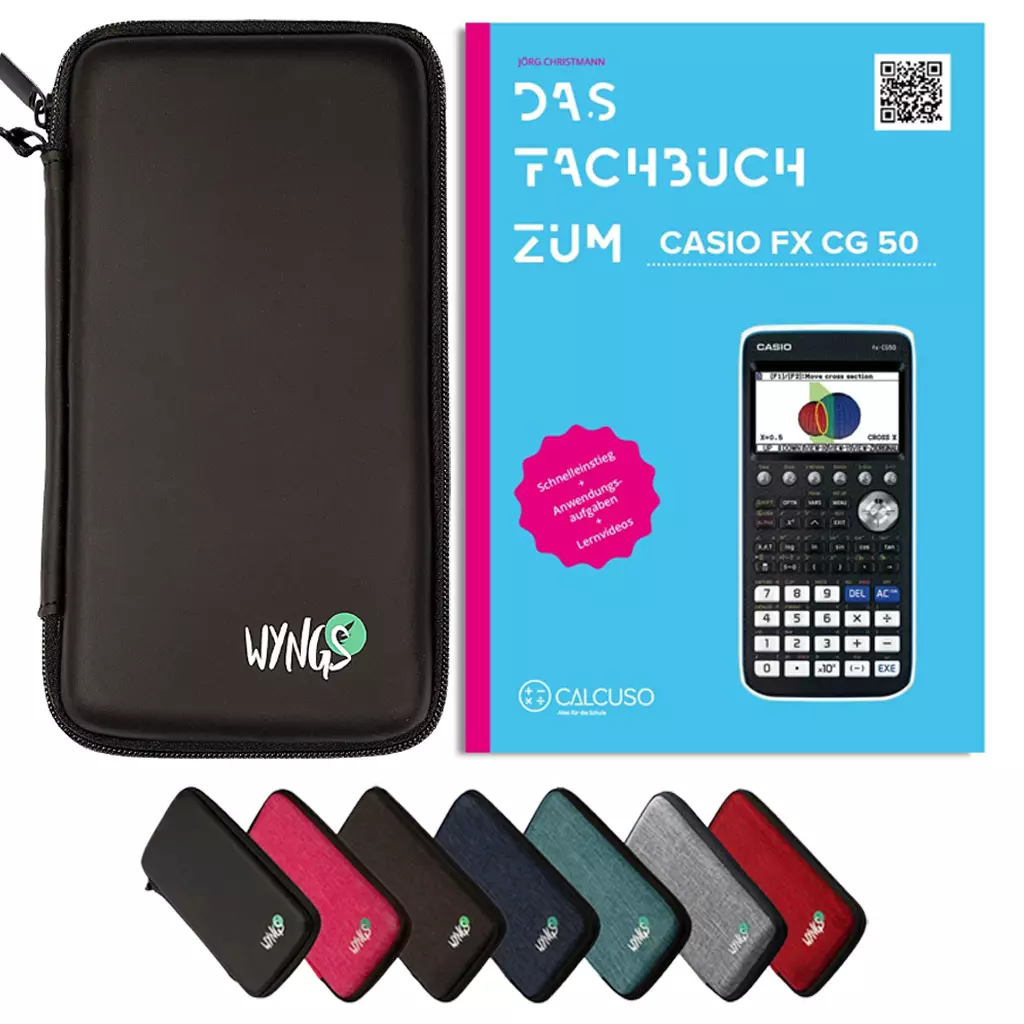 CALCUSO Zubehör Standardpaket kompatibel für Taschenrechner Casio FX-CG 50