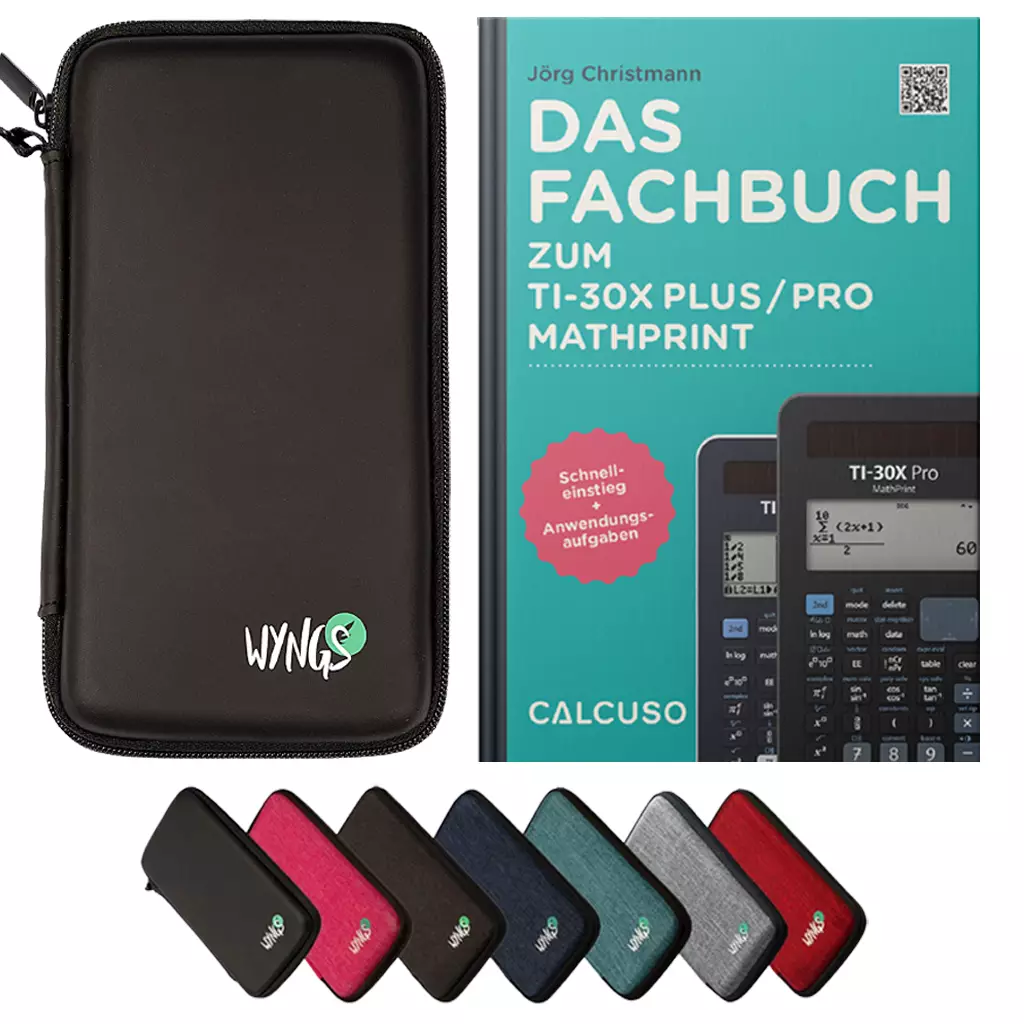CALCUSO Zubehör Standardpaket kompatibel für Taschenrechner TI-30X Plus/Pro Mathprint