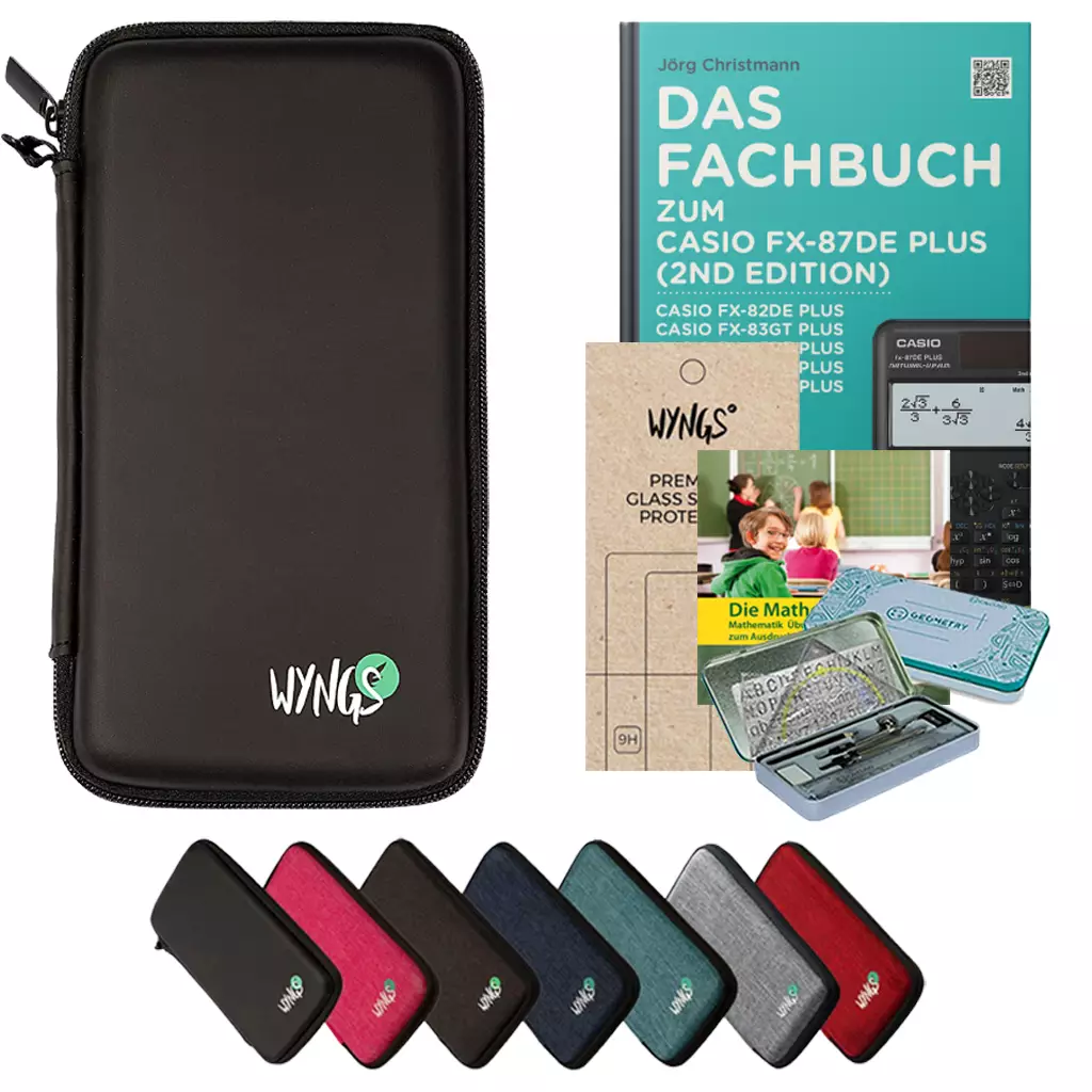 CALCUSO Zubehör Streberpaket kompatibel für Taschenrechner Casio FX-87DE Plus 2