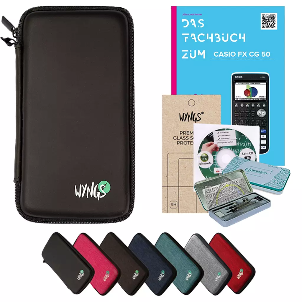 CALCUSO Zubehör Streberpaket kompatibel für Taschenrechner Casio FX-CG 50