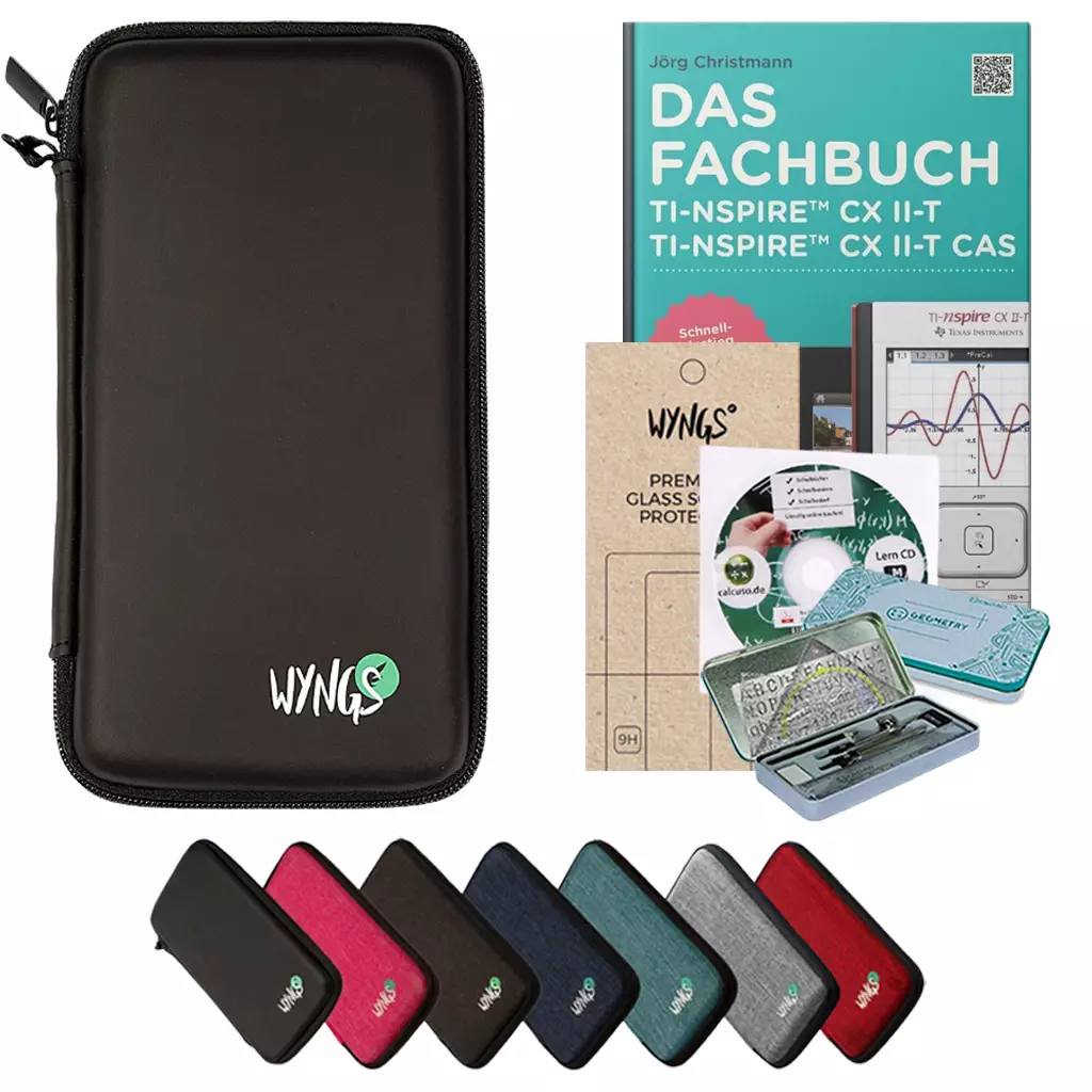 CALCUSO Zubehör Streberpaket kompatibel für Taschenrechner TI Nspire CX II-T /CX II-T CAS