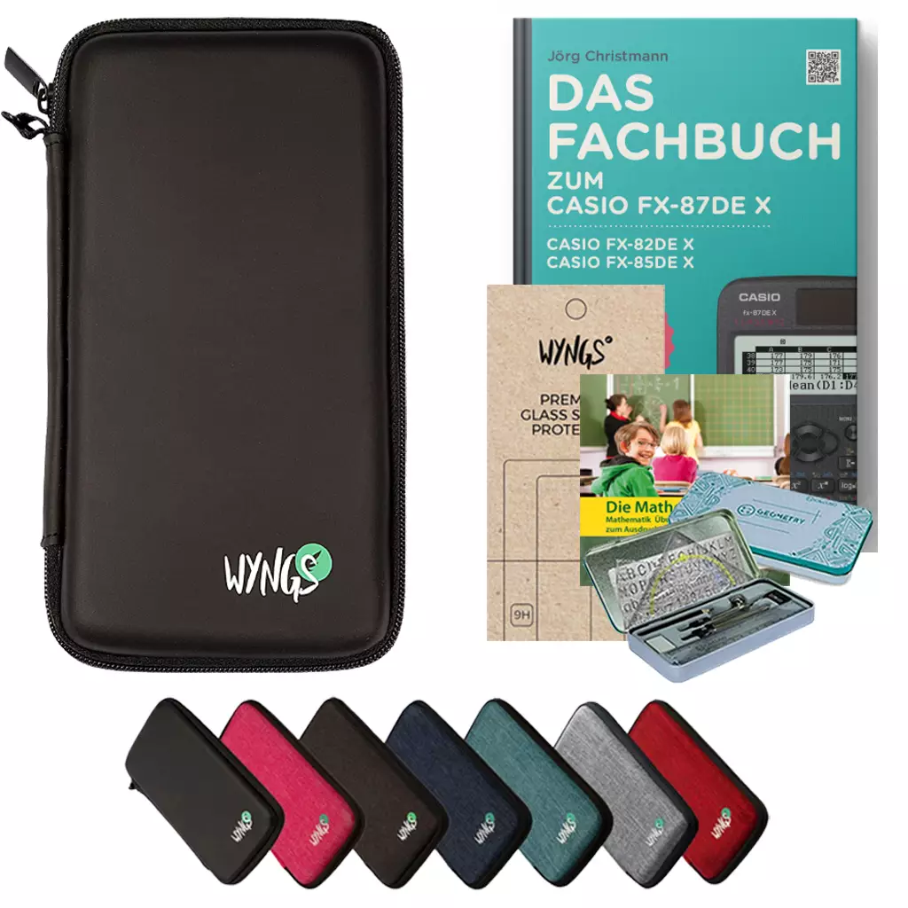 CALCUSO Zubehör Streberpaket kompatibel für Taschenrechner Casio FX-87DE X