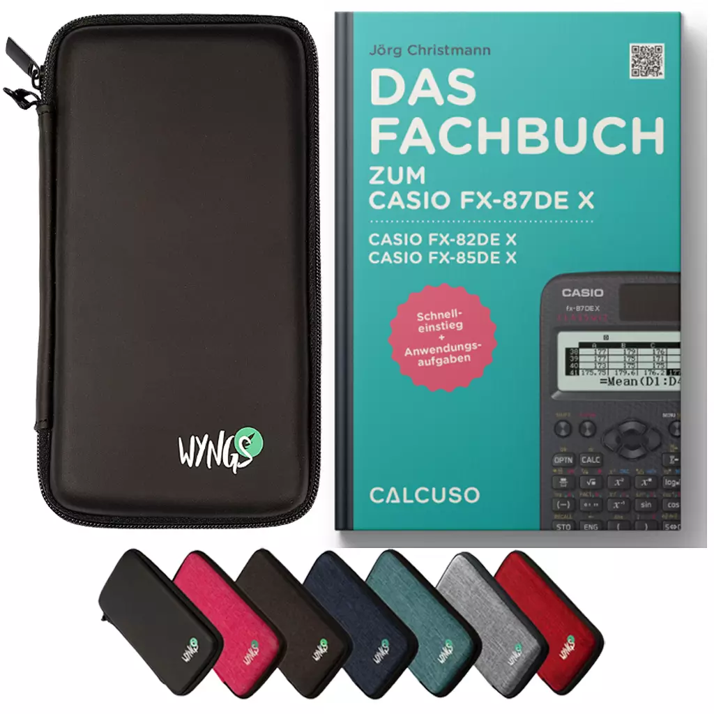 CALCUSO Zubehör Standardpaket kompatibel für Taschenrechner Casio FX-87DE X