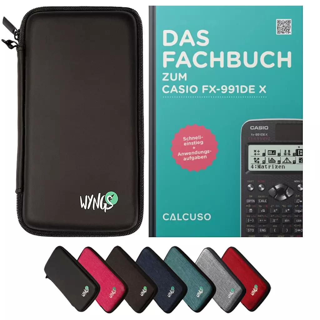 CALCUSO Zubehör Standardpaket kompatibel für Taschenrechner Casio FX-991DE X