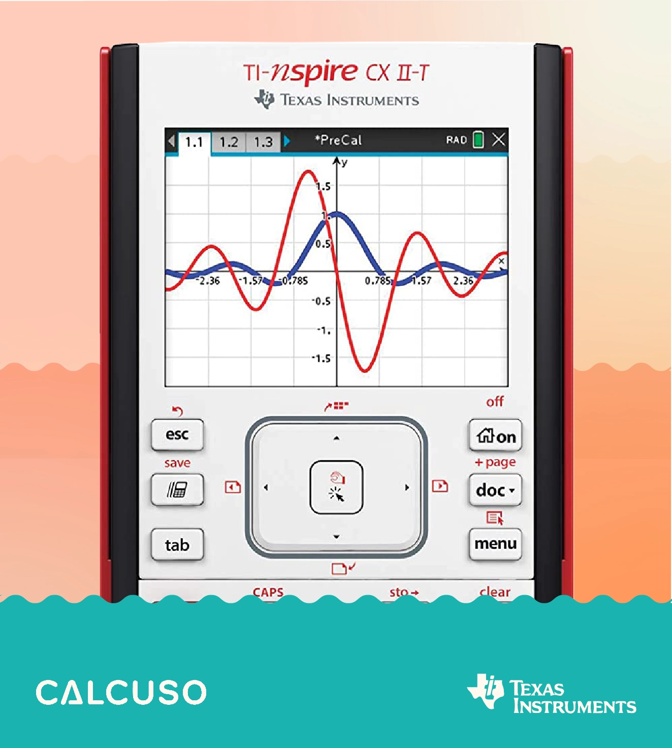 TI-Nspire CX II-T schittert met zijn hoge-resolutiedisplay 