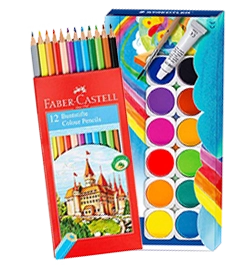 Farben und Stifte